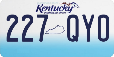 KY license plate 227QYO