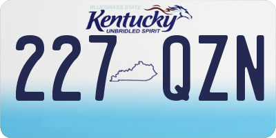 KY license plate 227QZN