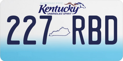 KY license plate 227RBD