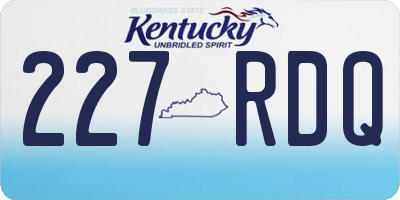 KY license plate 227RDQ