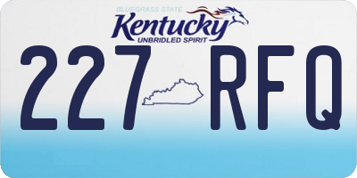 KY license plate 227RFQ