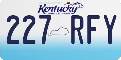 KY license plate 227RFY