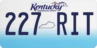 KY license plate 227RIT