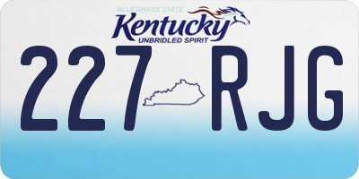 KY license plate 227RJG
