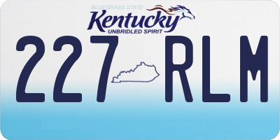KY license plate 227RLM