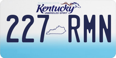 KY license plate 227RMN