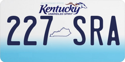 KY license plate 227SRA