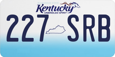 KY license plate 227SRB