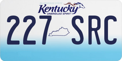 KY license plate 227SRC