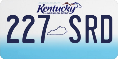 KY license plate 227SRD