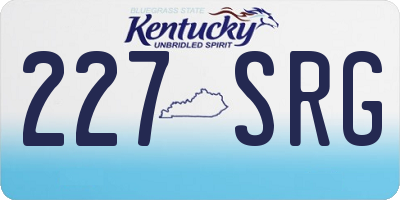 KY license plate 227SRG