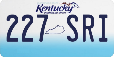 KY license plate 227SRI
