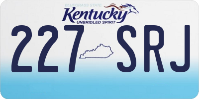 KY license plate 227SRJ