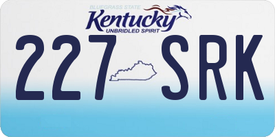 KY license plate 227SRK