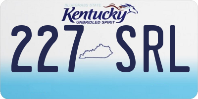 KY license plate 227SRL