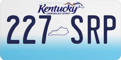 KY license plate 227SRP