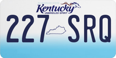 KY license plate 227SRQ