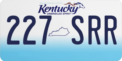 KY license plate 227SRR