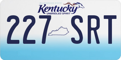 KY license plate 227SRT
