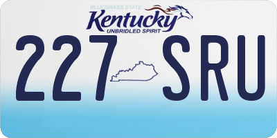 KY license plate 227SRU
