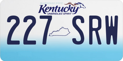 KY license plate 227SRW