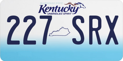 KY license plate 227SRX