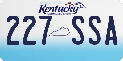 KY license plate 227SSA