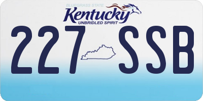 KY license plate 227SSB