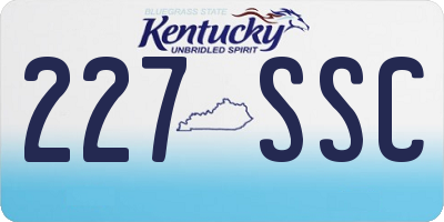 KY license plate 227SSC