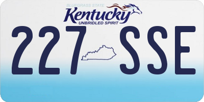 KY license plate 227SSE