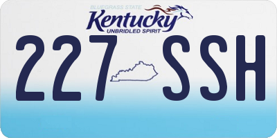 KY license plate 227SSH