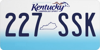 KY license plate 227SSK