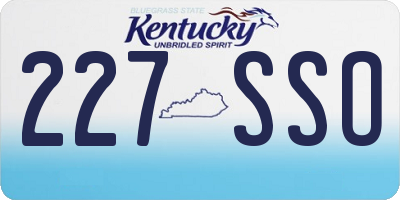 KY license plate 227SSO