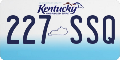 KY license plate 227SSQ