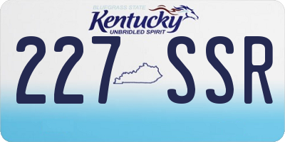KY license plate 227SSR