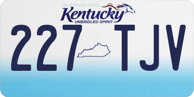 KY license plate 227TJV