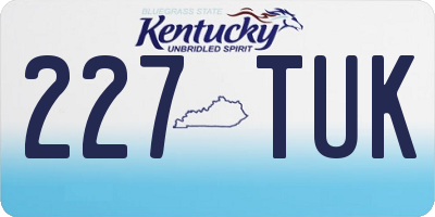 KY license plate 227TUK