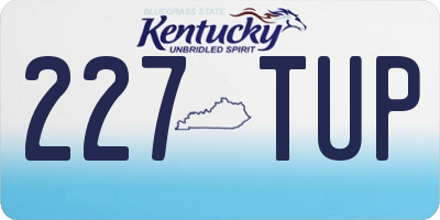 KY license plate 227TUP