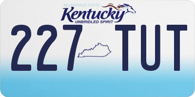 KY license plate 227TUT