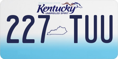 KY license plate 227TUU