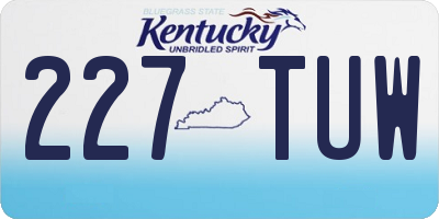 KY license plate 227TUW