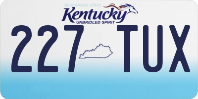 KY license plate 227TUX
