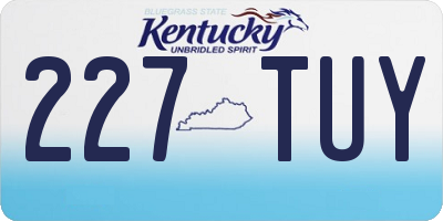 KY license plate 227TUY