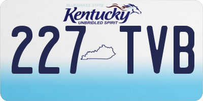 KY license plate 227TVB