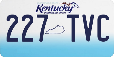 KY license plate 227TVC