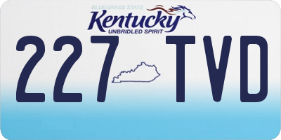 KY license plate 227TVD