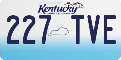 KY license plate 227TVE