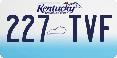 KY license plate 227TVF