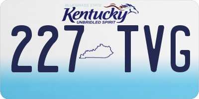 KY license plate 227TVG