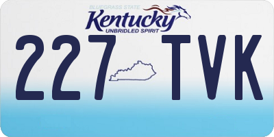 KY license plate 227TVK